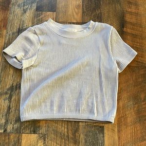 Ribbed crop top shirt